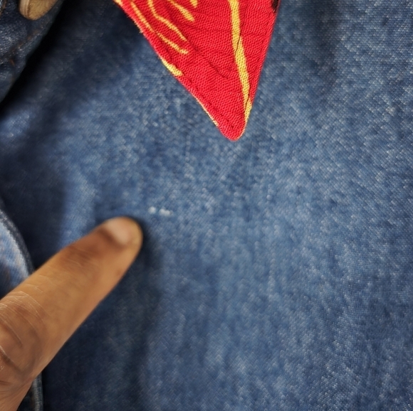 Stone bridge Demin Shirt 1XL Plus Vintage Blue ShortSleeve Chambray Embroidered - Picture 6 of 16